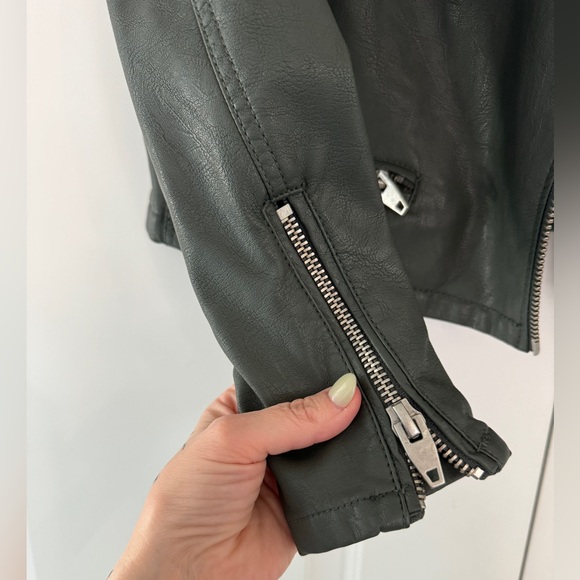 Brand new with tags BLANK NYC faux leather jacket large green - Picture 9 of 10